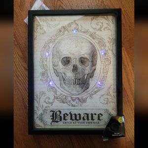 Light Up Halloween Glass Picture